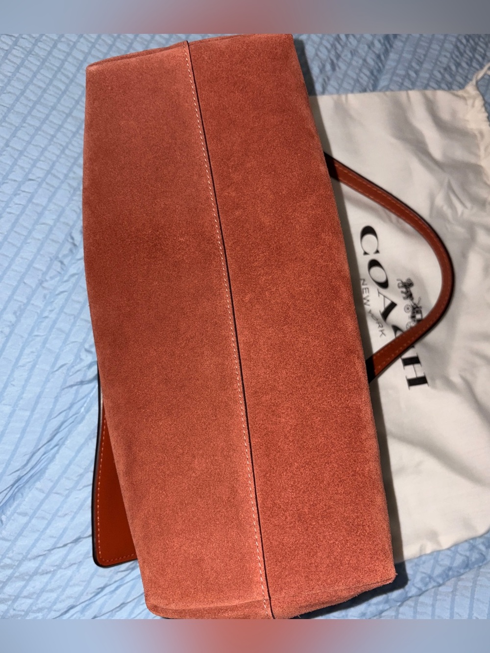 Coach Chelsea 30 Clay Suede/Brass - Picture 5 of 12